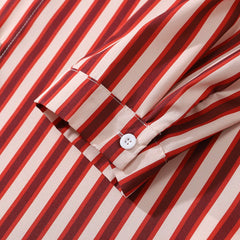 Vertical Stripes Color Block Long-sleeved Shirt