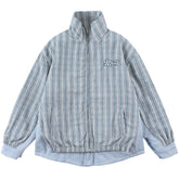 Wintermäntel mit vertikalen Streifen