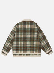 Vintage Check Sherpa Coat