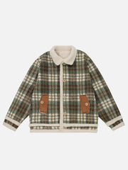 Vintage Check Sherpa Coat
