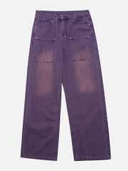 Vintage Distressed Large Pocket Jeans