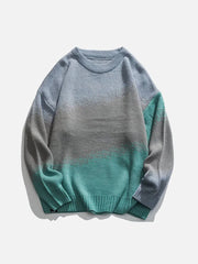 Vintage Farbverlauf Strickpullover