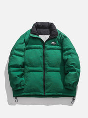 Vintage Gradient Print Winter Coat