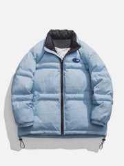 Vintage Gradient Print Winter Coat