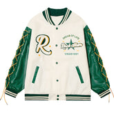 Vintage Hip Hop Jacke Kordelzug Buchstabe