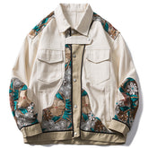 Vintage Jacket Embroidery Flowers