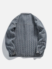 Vintage Jacquard Winter Coat