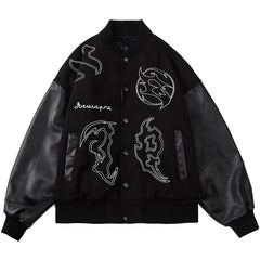 Vintage Letterman Jacket Embroidery Graphic