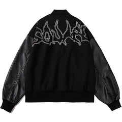 Vintage Letterman Jacket Embroidery Graphic
