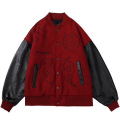 Vintage Letterman Jacket Embroidery Graphic