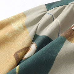 Vintage Oil Painting Pipe Print Shirt