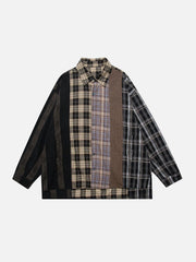 Vintage Patchwork Long Sleeve Shirt