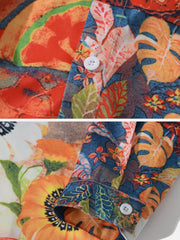 Vintage Print Long-Sleeved Shirt