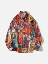 Vintage Print Long-Sleeved Shirt