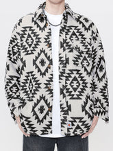 Hemdjacke mit Vintage-Print