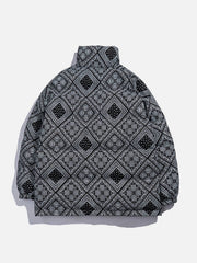 Vintage Print Winter Coat