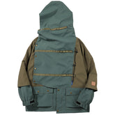 Vintage Punk Jacke Spleißen Hit Farbe