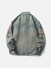 Veste en jean de course vintage