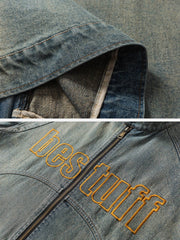 Veste en jean de course vintage