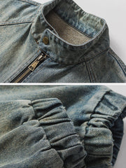 Veste en jean de course vintage