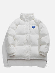 Vintage Rose Print Winter Coat