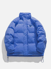 Vintage Rose Print Winter Coat