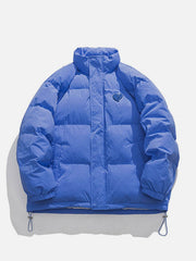 Vintage Rose Print Winter Coat