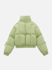 Wintermantel im Vintage-Stil mit einfachem Buchstabendruck