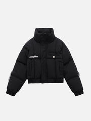 Wintermantel im Vintage-Stil mit einfachem Buchstabendruck