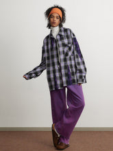 Vintage Splicing Long-Sleeved Shirt