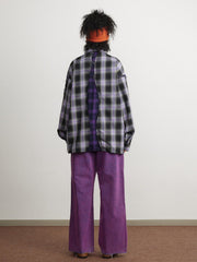 Vintage Splicing Long-Sleeved Shirt