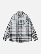 Vintage gestreifte Buchstaben-Shacket