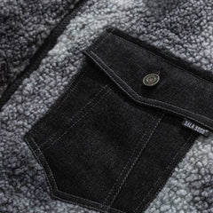 Vintage Tie Dye Patchwork Sherpa Coat