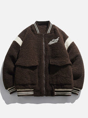 Vintage Varsity Sherpa Winter Coat