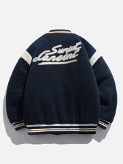 Vintage Varsity Sherpa Winter Coat
