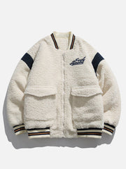 Vintage Varsity Sherpa Winter Coat