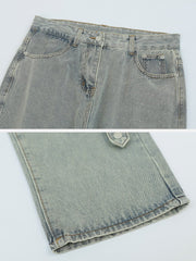 Vintage Washed Side Lock Jeans