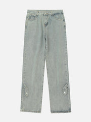 Vintage Washed Side Lock Jeans