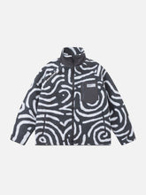 Vintage Zebra Graphic Sherpa Coat