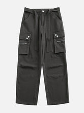 Pantalon cargo multi-poches à ceinture