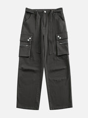 Waistband Multi-Pocket Cargo Pants