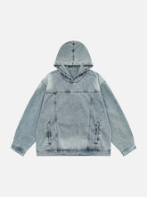 Washed Denim Hoodie
