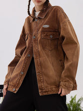 Jeansjacke im verwaschenen Design