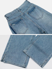 Washed Fringe Jeans