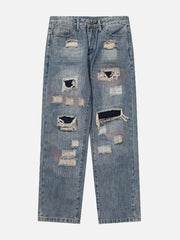 Washed Hole Jeans