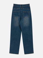 Washed Patchwork Jeans