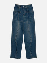 Verwaschene Patchwork-Jeans