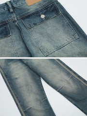 Water-washed Pleats Jeans