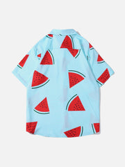Watermelon Print Short Sleeve Shirt