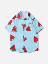 Watermelon Print Short Sleeve Shirt